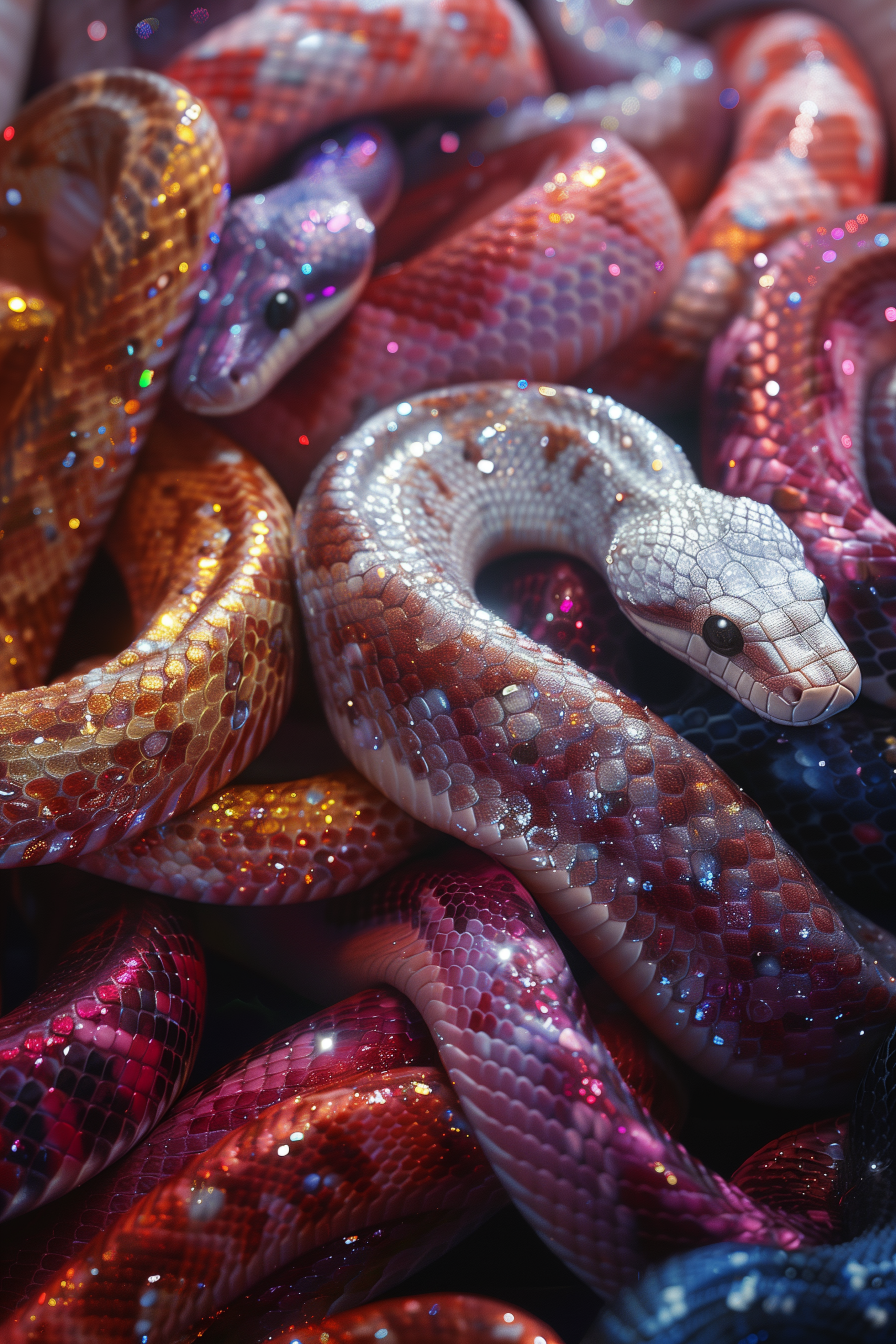 Rainbow snake representing the full spectrum of Tantra